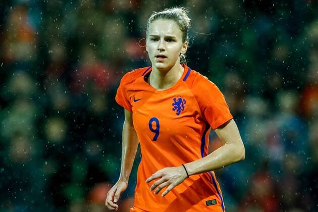 GRONINGEN, 24-10-2017, Noordlease stadion, voetbal, WK-kwalificatie Vrouwen, Nederland - Noorwegen, (1-0) Nederland speelster Vivianne Miedema Nederland - Noorwegen  x1776181x