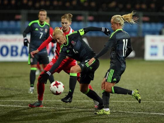 October 24, 2017 - St. Petersburg, Russia - October 24, 2017. St. Petersburg, Russia. Women s World Cup 2019 in football. Qualifying tournament. Russia-Wales. Russia-Wales. Women s World Cup 2019.  - ZUMAl75_ 20171024_zaf_l75_126 Copyright: xAlexanderxKulebyakinx