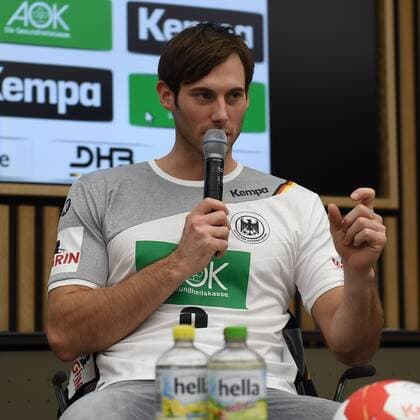 Handball, Herren, Länderspiel Deutschland - Spanien in Berlin, Pressekonferenz, Mannschaftskapitän Uwe Gensheimer (Nr. 3, Deutschland), 25.10.17, Copyright: xMichaelxHundtx xMatthiasxKochx