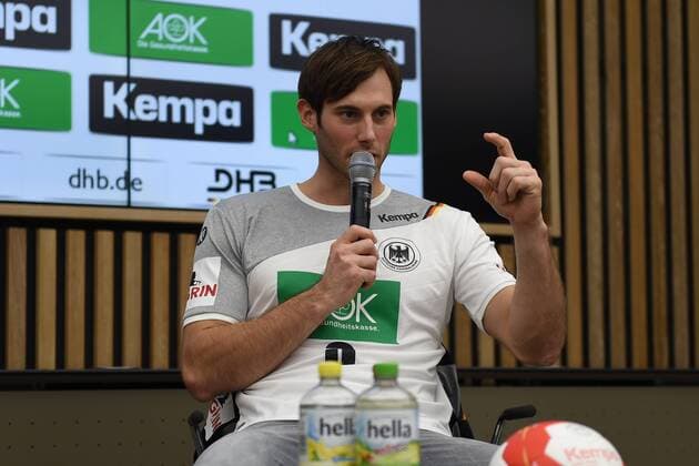 Handball, Herren, Länderspiel Deutschland - Spanien in Berlin, Pressekonferenz, Mannschaftskapitän Uwe Gensheimer (Nr. 3, Deutschland), 25.10.17, Copyright: xMichaelxHundtx xMatthiasxKochx