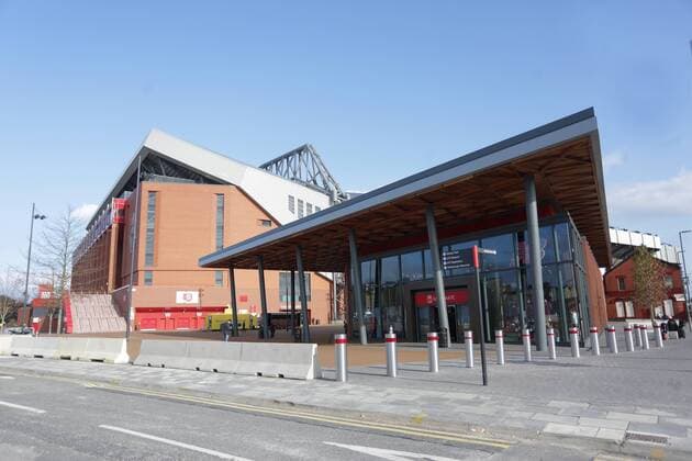 PXL_Anfield football stadium 15.10.2017., Liverpool, England - Anfield is a football stadium which has a seating capacity of 54,074 making it the sixth largest football stadium in England. It has been the home of Liverpool F.C. since their formation in 1892. It was originally the home of Everton F.C. from 1884 to 1891. The stadium has four stands: the Spion Kop, Main Stand, The Centenary Stand (later to be renamed The Kenny Dalglish Stand) and Anfield Road.  LukaxStanzl PIXSELL