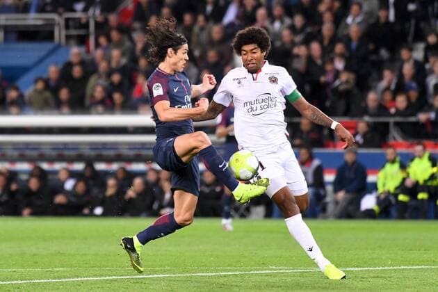 09 EDINSON CAVANI psg 31 DANTE nice FOOTBALL Paris SG vs Nice Ligue 1 Conforama 27 10 2017 AnthonyBIBARD FEP Panoramic 