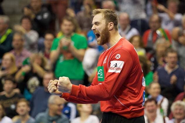 Bilder des Tages - SPORT Handball Magdeburg 28.10.2017 Länderspiel Nationalmannschaft DHB Deutschland (GER) - Spanien (ESP) Andreas Wolff (Deutschland, TW, No.33) Jubel