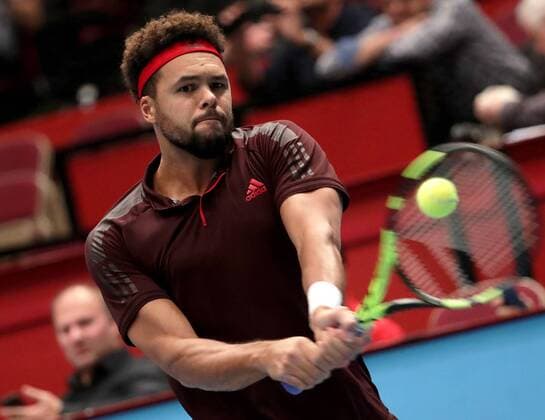 Bilder des Tages - SPORT TENNIS - ATP Tennis Herren Erste Bank Open VIENNA,AUSTRIA,28.OCT.17 - TENNIS - ATP World Tour, Erste Bank Open. Image shows Jo-Wilfried Tsonga (FRA). GEPAxpictures xWalterxLuger