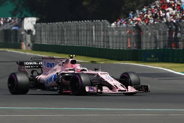 The Frenchman Esteban Ocon from Force India in action during the qualification of the Formula One Mexico s Grand Prix at the Hermanos Rodriguez racetrack, in Mexico City, Mexico, 28 October 2017. Mexico s Formula One Grand Prix takes place on 29 October 2017. Mexico Formula One Grand Prix !ACHTUNG: NUR REDAKTIONELLE NUTZUNG!  Copyright: xJosexMendezx CMX100 20171029-636448392770994232