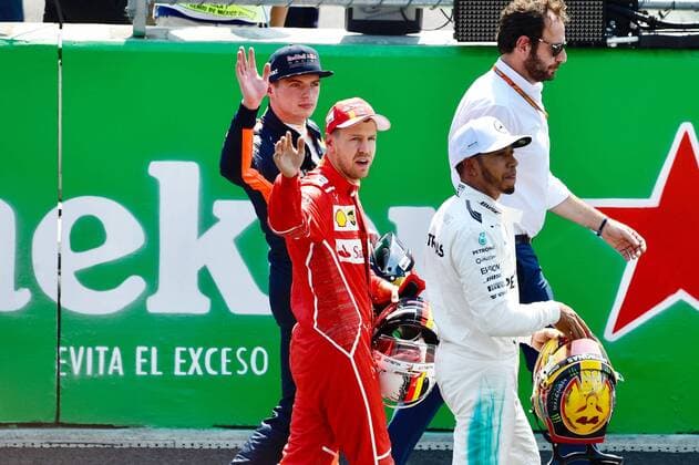 Max Verstappen (NEL 33), Red Bull Racing, Sebastian Vettel (GER 5), Scuderia Ferrari, Lewis Hamilton (GB 44), Mercedes AMG Petronas Motorsport, Qualifying, Motorsport, Formel 1, 28.10.2017, MEXICO Copyright: xAndre Eibner-Pressefotox EP_JAE