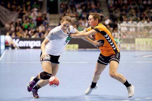 Kerstin Wohlbold (Nr. 31 Deutschland) gegen Merel Freriks (Nr. 19 Niederlande) Deutschland - Niederlande Magdeburg Copyright: xDanielxReinelt xEibner-Pressefotox EP_drt