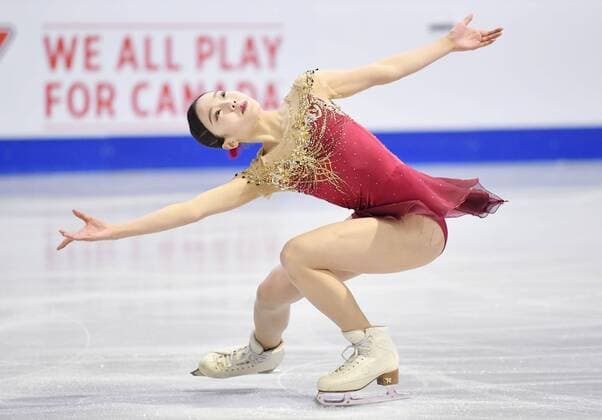Figure skating Eiskunstlauf Honda 5th at Skate Canada Japan s Marin Honda performs in the women s singles free program at Skate Canada International at Brandt Center in Regina, Canada, on Oct. 28, 2017. Honda finished fifth in her Grand Prix competition debut in the 
