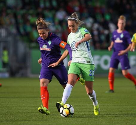 VfL vs Bremen, Frauen Wolfsburg, Deutschland. 29.10.2017, FUßBALL - VfL Wolfsburg vs SV Werder Bremen, 1. Allianz Frauen Bundesliga, Saison 2017-18. Bild zeigt: Lena Goeßling (VfL Wolfsburg) Wolfsburg