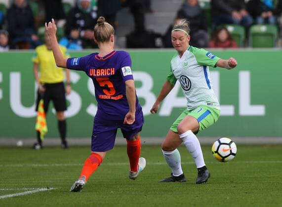 VfL vs Bremen, Frauen Wolfsburg, Deutschland. 29.10.2017, FUßBALL - VfL Wolfsburg vs SV Werder Bremen, 1. Allianz Frauen Bundesliga, Saison 2017-18. Bild zeigt: Alexandra Popp (VfL Wolfsburg) Wolfsburg