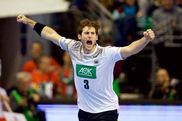 Handball Berlin 29.10.2017 Länderspiel Nationalmannschaft DHB Deutschland (GER) - Spanien (ESP) Uwe Gensheimer (Deutschland, No.03) Jubel