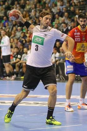 Deutschland, Berlin , Max Schmeling Halle , Handball , Nationalmannschaft der Männer , Saison 2017 2018 , Deutschland ( GER ) - Spanien ( ESP ) , Uwe Gensheimer ( GER ) Siebenmeter