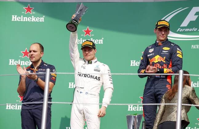 Motorsports: FIA Formula One World Championship WM Weltmeisterschaft 2017, Grand Prix of Mexico, 77 Valtteri Bottas (FIN, Mercedes AMG Petronas F1 Team), 33 Max Verstappen (NLD, Red Bull Racing), Mexico-City Mexico