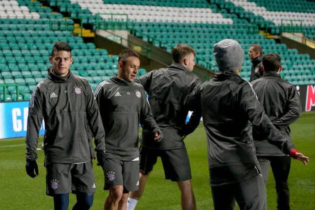 James Rodriguez (FC Bayern Muenchen 11) Rafinha (FC Bayern Muenchen 13), Training, Celtic Glasgow vs FC Bayern Muenchen, Champions League, Fussball, 30.10.2017, Glasgow Copyright: xLanger Eibner-Pressefotox EP_HLR