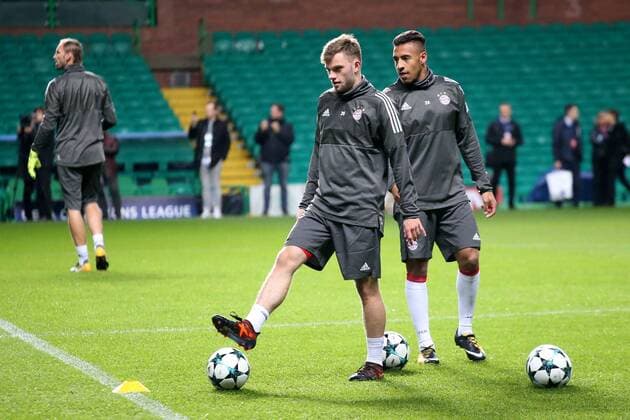 Manuel Wintzheimer (FC Bayern Muenchen 20) Corentin Tolisso (FC Bayern Muenchen 24), Training, Celtic Glasgow vs FC Bayern Muenchen, Champions League, Fussball, 30.10.2017, Glasgow Copyright: xLanger Eibner-Pressefotox EP_HLR