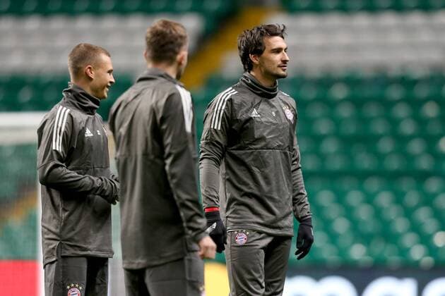 Joshua Kimmich (FC Bayern Muenchen 32) Manuel Wintzheimer (FC Bayern Muenchen 20) Mats Hummels (FC Bayern Muenchen 5), Training, Celtic Glasgow vs FC Bayern Muenchen, Champions League, Fussball, 30.10.2017, Glasgow Copyright: xLanger Eibner-Pressefotox EP_HLR