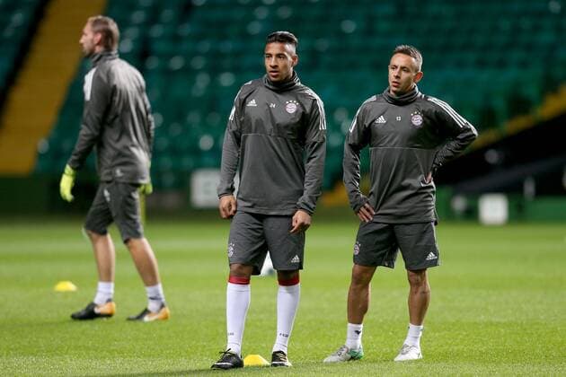 Bilder des Tages - SPORT Corentin Tolisso (FC Bayern Muenchen 24) Rafinha (FC Bayern Muenchen 13), Training, Celtic Glasgow vs FC Bayern Muenchen, Champions League, Fussball, 30.10.2017, Glasgow Copyright: xLanger Eibner-Pressefotox EP_HLR