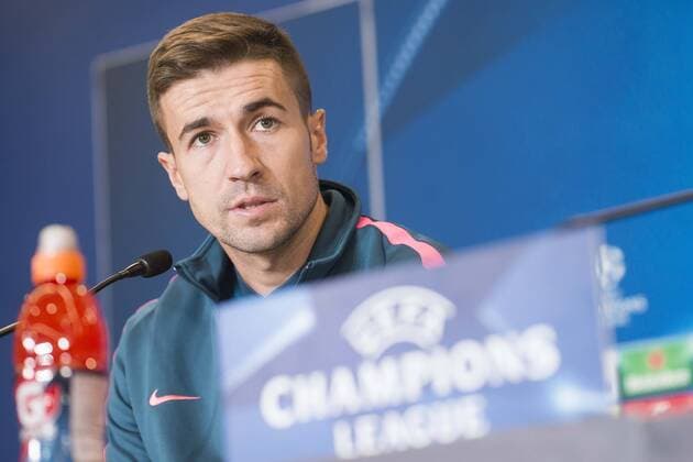 Atletico de Madrid Gabi Fernández during press conference PK Pressekonferenz day before UEFA Champions League match between FK Qarabag and Atletico de Madrid at Wanda Metropolitano in Madrid, Spain. October 30, 2017.  (20171030015)