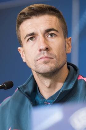 Atletico de Madrid Gabi Fernández during press conference PK Pressekonferenz day before UEFA Champions League match between FK Qarabag and Atletico de Madrid at Wanda Metropolitano in Madrid, Spain. October 30, 2017.  (20171030018)