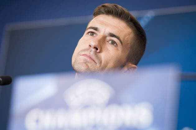 Atletico de Madrid Gabi Fernández during press conference PK Pressekonferenz day before UEFA Champions League match between FK Qarabag and Atletico de Madrid at Wanda Metropolitano in Madrid, Spain. October 30, 2017.  (20171030019)