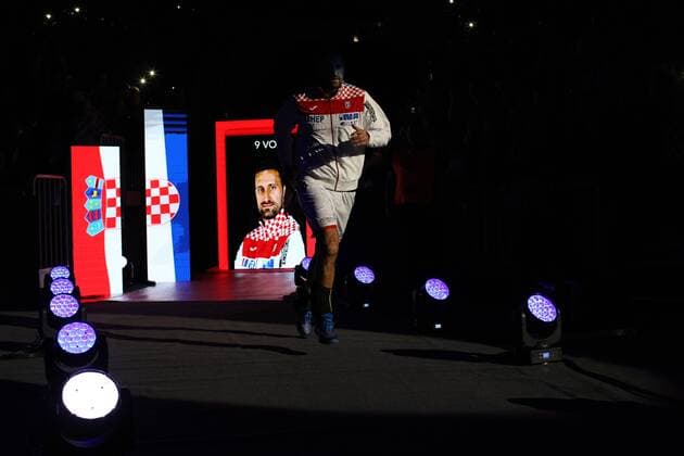 Zagreb, 28.10.2017. - Arena Zagreb, Friendly match between Croatia and Slovenia 21:20. Igor VORI (9) 