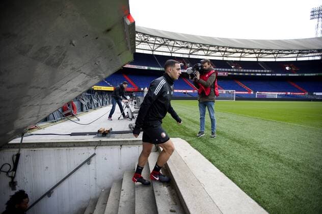 Fußball, CL, Feyenoord Rotterdam Training 31-10-2017 VOETBAL: TRAINING FEYENOORD: ROTTERDAM Sofyan Amrabat (Feyenoord) Foto: SCS Michel Utrecht xVIxVIxImagesx xSoenarxChamidxsportfotografiexIVx 9170890