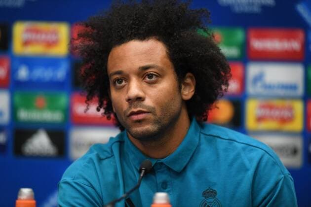 Real Madrid press conference PK Pressekonferenz Marcelo during the Real Madrid press conference at Wembley Stadium, London Content Not Available For UK Newspapers Copyright: xSimonxDaelx FIL-10886-0019