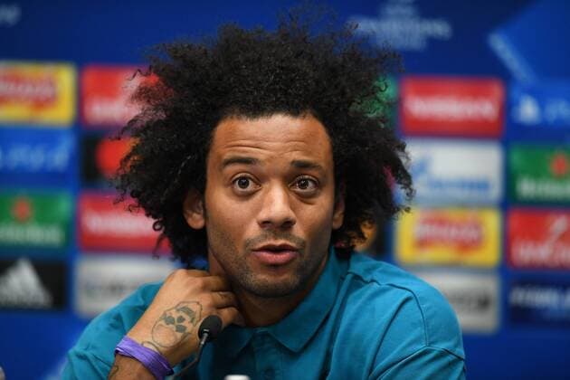 Real Madrid press conference PK Pressekonferenz Marcelo during the Real Madrid press conference at Wembley Stadium, London Content Not Available For UK Newspapers Copyright: xSimonxDaelx FIL-10886-0007