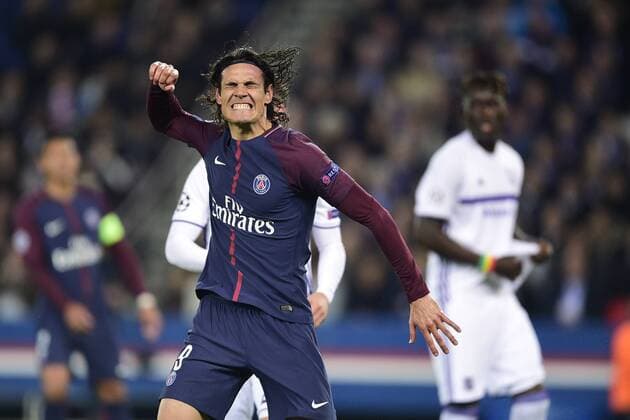 deception de CAVANI Edinson PSG FOOTBALL PSG vs Anderlecht Ligue des Champions 31 10 2017 JBAutissier Panoramic 