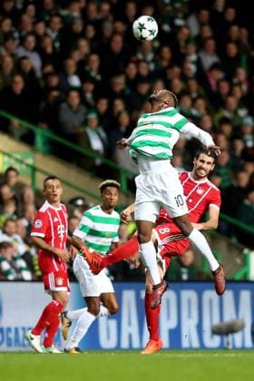 Moussa Dembele ( Celtic Glasgow 10 ) Javier Martinez (FC Bayern Muenchen 8), Celtic Glasgow vs FC Bayern Muenchen, Champions League, Fussball, 31.10.2017, Glasgow Copyright: xLanger Eibner-Pressefotox EP_HLR