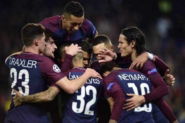 joie de Neymar Jr PSG apres son but joie des joueurs du PSG FOOTBALL PSG vs Anderlecht Ligue des Champions 31 10 2017 JBAutissier Panoramic 