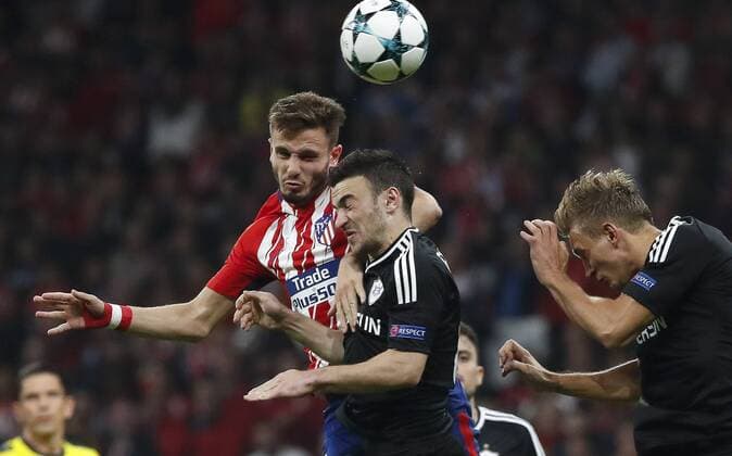 Atletico de Madrid s midfielder Saul Niguez (L) in action during the UEFA Champions League groups phase match between Atletico de Madrid and Qarabag at the Wanda Metropolitano stadium in Madrid, Spain, 31 October 2017. Atletico de Madrid vs. Qarabag !ACHTUNG: NUR REDAKTIONELLE NUTZUNG!  Copyright: xJuanJoxMartinx MAD039 20171031-636450840358479524