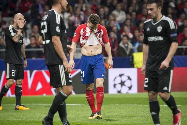 Atletico de Madrid Kevin Gameiro during UEFA Champions League match between FK Qarabag and Atletico de Madrid at Wanda Metropolitano in Madrid, Spain. October 31, 2017.  (20171031034)