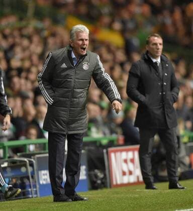 31.10.2017, Fussball UEFA Champions League 2017 2018, Gruppenphase, 4.Spieltag, Celtic Glasgow - FC Bayern München, im Celtic-Park Stadion Glasgow, Schottland. Trainer Jupp Heynckes (FC Bayern München) in Rage.