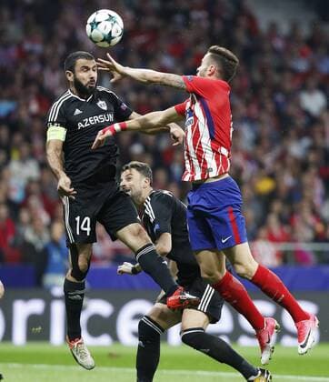 PARTIDO FASE DE GRUPOS CHAMPIONS LEAGUE GRUPO C ENTRE EL ATLETICO DE MADRID Y EL QARABAG. 