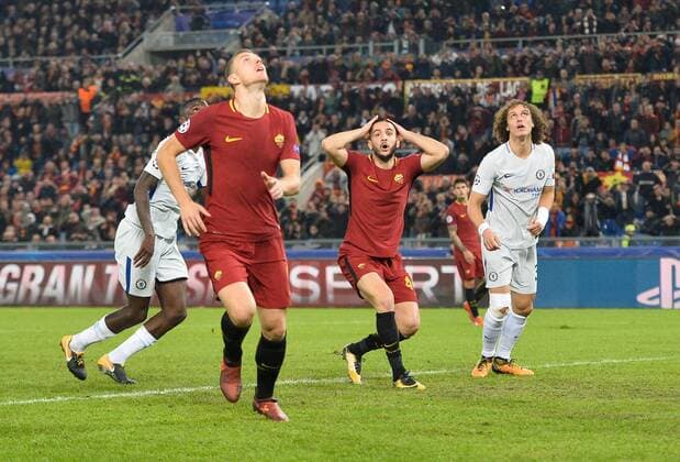 October 31, 2017 - Rome, Italy - Kostas Manolas during the Champions League football match A.S. Roma vs Chelsea Football Club at the Olympic Stadium in Rome, on october 31, 2017. AS Roma v Chelsea FC - UEFA Champions League  - ZUMAn230 20171031_zaa_n230_425 Copyright: xSilviaxLorex
