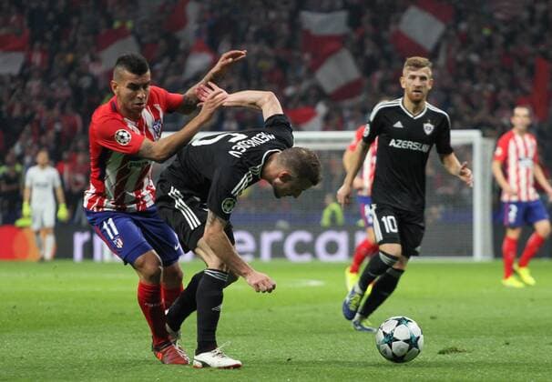 Atletico de MadridÂ s forward Correa during Champions League match between Atletico Madrid and Qarabag at the Wanda Metropolitano stadium in Madrid Tuesday Oct 31th 2017  xIrinaxR.xH.x xAFP7x xAtxMadridxvxQarabag,xChampionsxLeague,xSpain,xOctx31thx2017x