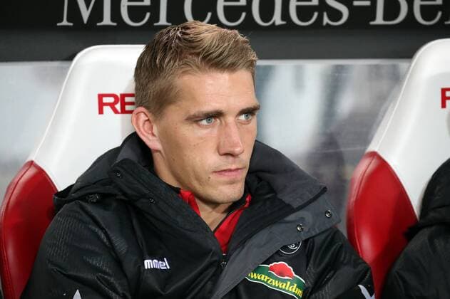 VfB Stuttgart - SC Freiburg Deutschland, Stuttgart, 29.10.2017, Fussball, Bundesliga, Saison 2017 2018, 10. Spieltag, VfB Stuttgart - SC Freiburg: Nils Petersen (SC Freiburg).