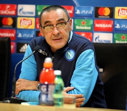 October 31, 2017 - Naples, Italy - This afternoon at Castel Volturno where the Napoli team was trained, a pre press conference PK Pressekonferenz was held for tomorrow s Champions League match between Napoli and Manchester City. The conference was attended by Napoli coach Maurizio Sarri and player Jose Callejon Soccer 2017: Manchester City vs Naples: Presser - ZUMAs236 20171031_shg_s236_106 Copyright: xFabioxSassox