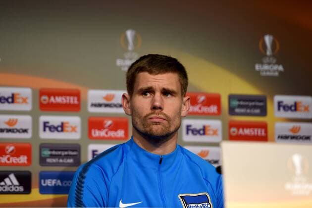 Bilder des Tages - SPORT Fussball, Herren, 2017 18, Europa League, Hertha BSC, Pressekonferenz, TW Thomas Kraft (Nr. 1, Hertha BSC), 01.11.17, Copyright: xMichaelxHundtx xMatthiasxKochx