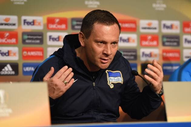 Fussball, Herren, 2017 18, Europa League, Hertha BSC, Pressekonferenz, Cheftrainer Pal Dardai (Hertha BSC), 01.11.17, Copyright: xMichaelxHundtx xMatthiasxKochx