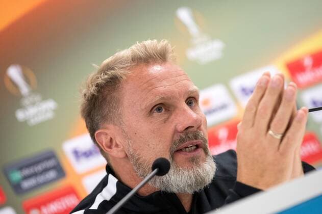 SOCCER - UEFA EL, Rijeka vs A.Wien, preview RIJEKA,CROATIA,01.NOV.17 - SOCCER - UEFA Europa League, group stage, HNK Rijeka vs FK Austria Wien, preview, press conference PK Pressekonferenz of A.Wien. Image shows head coach Thorsten Fink (A.Wien). GEPAxpictures xMaticxKlansek