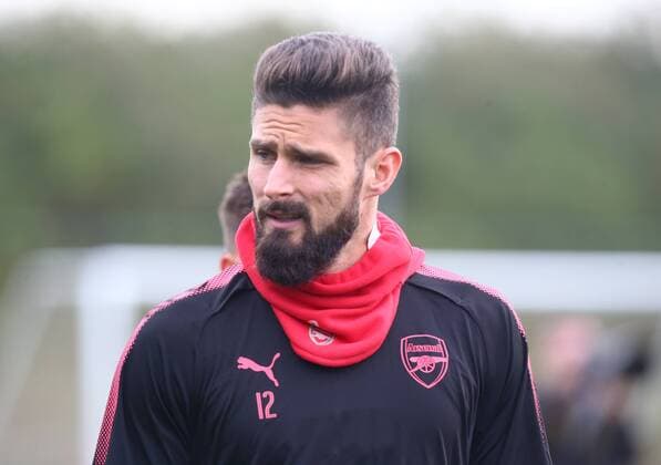 November 1, 2017 - London, England, United Kingdom - Arsenal s Olivier Giroud.during a Arsenal training session ahead of the UEFA Europa League Group H match against Red Star Belgrade (Crvena Zvezda) at Arsenal training centre , London Colney on 1 Nov 2017 St.Albans, England Arsenal Training and press conference PK Pressekonferenz  - ZUMAn230 20171101_zaa_n230_023 Copyright: xKieranxGalvinx