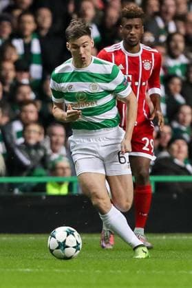 Glasgow, Scotland 31.10.2017, UEFA Champions League - 2017 18 Season, Gruppenphase - Gruppe B -4. Spieltag, Celtic Glasgow - FC Bayern Muenchen, Kieran Tierney (CFC) in Aktion ( DeFodi048