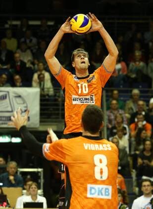 Sebastian Kühner 10, Graham Vigrass Volleyball Bundesliga Herren Saison 2017 2018 01.11.2017 BR Volleys Berlin BRV vs. TV Rottenburg