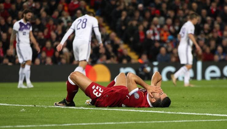 Football - 2017 2018 UEFA Champions League - Group E: Liverpool vs. NK Maribor Emre Can of Liverpool at Anfield. COLORSPORT LYNNE CAMERON 