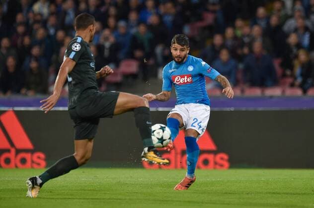 Lorenzo Insigne of Napoli during the UEFA Champions League group F match between Napoli and Manchester City at Stadio San Paolo Naples Italy on 1 November 2017 Photo by Giuseppe Maffia  xUKSPx xAFP7x xNapolixvxManchesterxCity,xItaly,xNovx1thx2017x