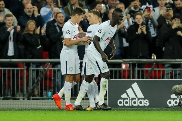 Bilder des Tages - SPORT London, England 01.11.2017, UEFA Champions League - 2017 18 Season, Gruppenphase - Gruppe H -4. Spieltag, Tottenham Hotspur - Real Madrid, Tor zum 1:0 Torschuetze Dele Alli (THS) wird bejubelt ( DeFodi048