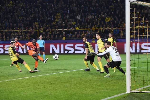 Fußball Champions League Gruppenphase Borussia Dortmund - APOEL Nikosia am 01.11.2017 im Signal Iduna Park in Dortmund Tor zum 1:1 durch Mickael Pote ( Nikosia )
