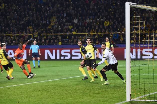 Fußball Champions League Gruppenphase Borussia Dortmund - APOEL Nikosia am 01.11.2017 im Signal Iduna Park in Dortmund Tor zum 1:1 durch Mickael Pote ( Nikosia )